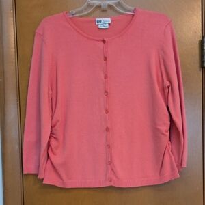 Faded Glory Coral Button Down Sweater
